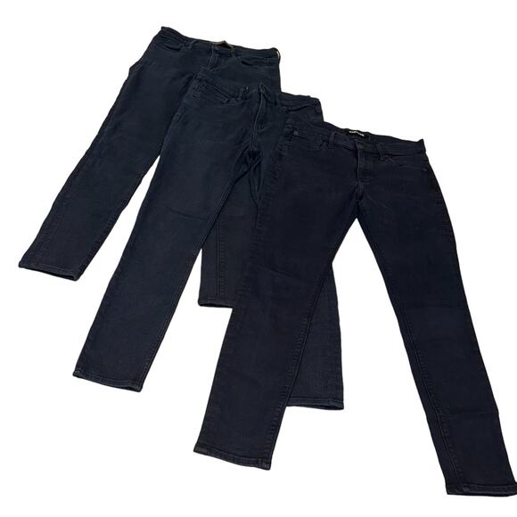 BUNDLE 3 PAIR JEANS, Express, Stretch, Mid RISE, 6s, Black - Picture 1 of 12